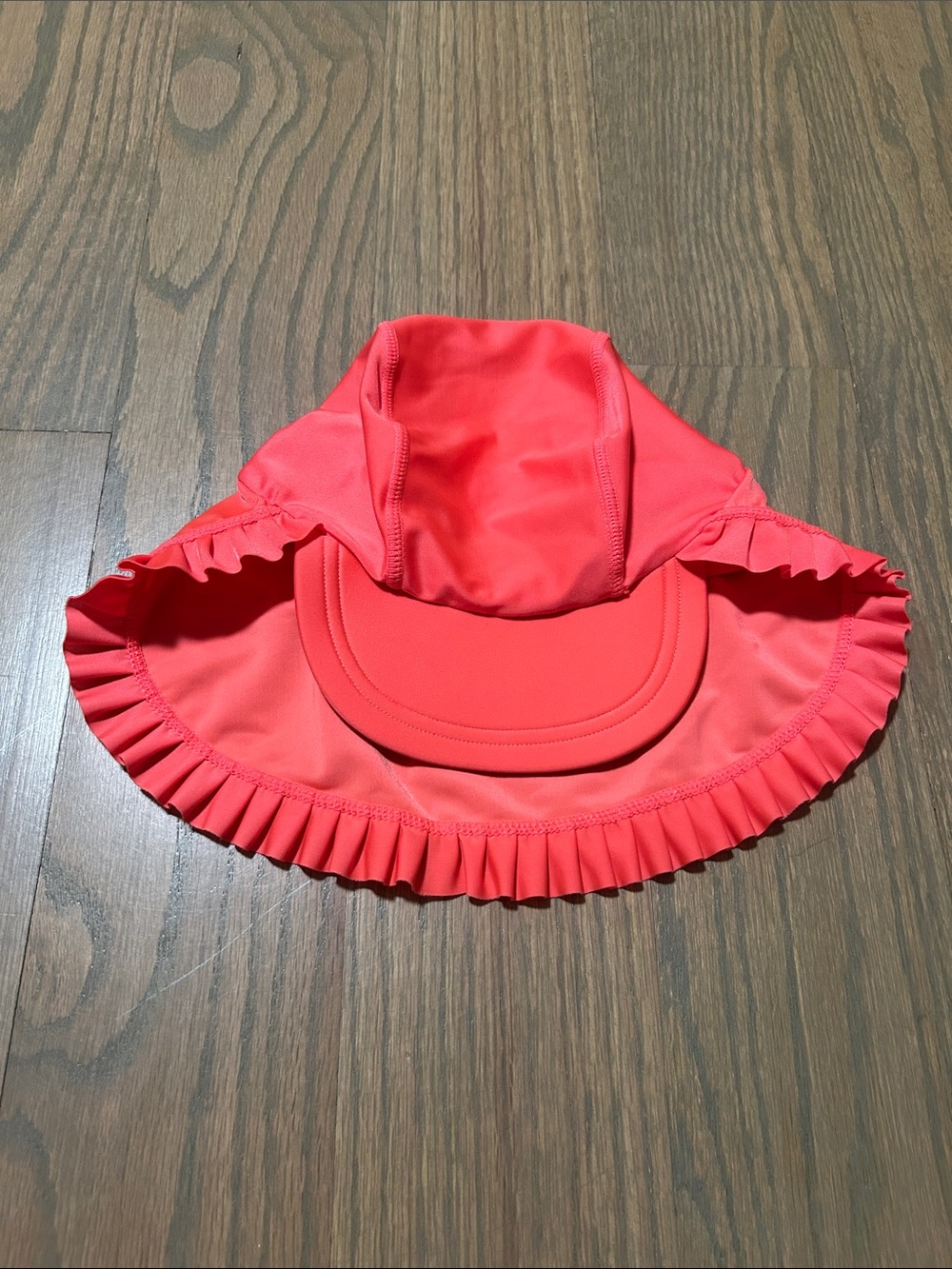 H&M Coral Pink Ruffle Sun Beach Water Visor Hat